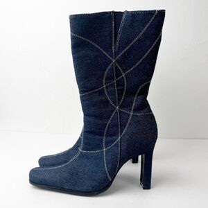 SZ 6 Vintage Paprika Denim Jean Style Boots